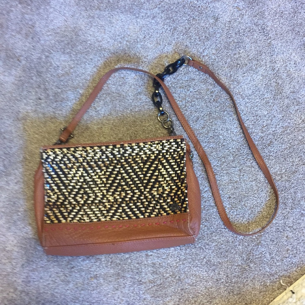 Tan and black the sak purse